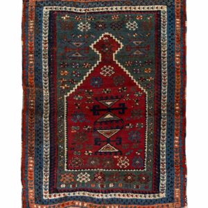LOT.118 Antik Sivas Divriği Mihraplı Halı 19. Yüzyıl Başı 106 x 138 cm