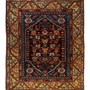 LOT.123 Antik Sarı Sulu Kula Halısı 100+ Yaş 166 x 147 cm