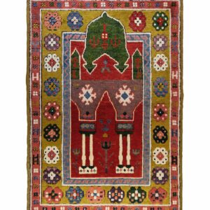 LOT.131 Kök Boya Reprodüksiyon Konya Halı 40+ Yaş 102 x 155 cm