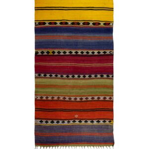 LOT.135 Konya Çubuklu Cicim Kilim 80+ Yaş 95 x 186 cm
