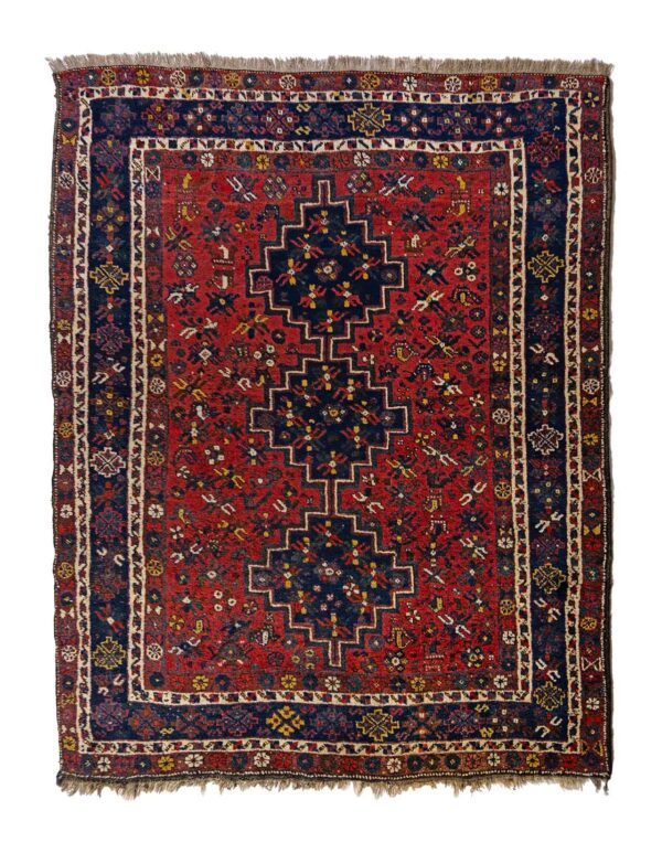LOT.137 Antik Kaşkai Halısı 100+ Yaş 197 x 156 cm