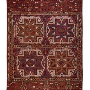 LOT.14 Antik Kök Boya Obruk Cicim Kilim 100+ Yaş 142 x 170 cm