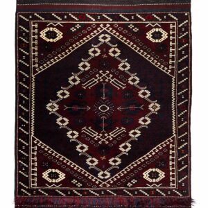 LOT.2 Antik Kız Bergama Halısı 100+ Yaş 100 x 132 cm