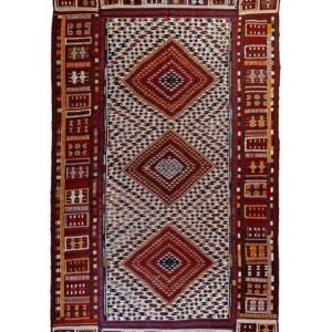 LOT.37 Antik Sivas Çift Kanat Cicim Kilim 120+ Yaş 177 x 325 cm