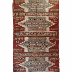 LOT.43 Antik Saflı Mut Kilim 19. Yüzyıl Başı 190 x 360 cm
