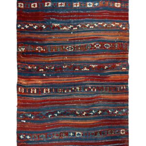 LOT.41 Antik Balıkesir Yüncü Sakallı Kilim 19. Yüzyıl Sonu 160 x 232 cm