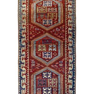 LOT.51 Antik Kars Kağızman Halısı 19. Yüzyıl Sonu 105 x 215 cm