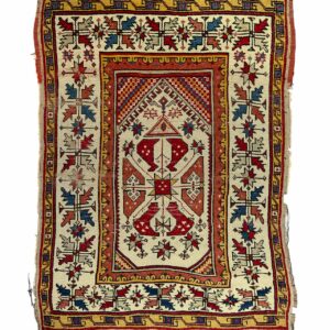 LOT.60 Antik Manastır Halısı 100+ Yaş 110 x 152 cm