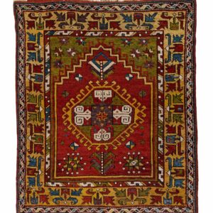 LOT.73 Antik Konya Halısı 19. Yüzyıl Başı 100 x 123 cm