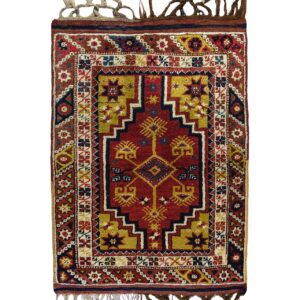 LOT.78 Antik Antalya Döşemealtı Halısı 100+ Yaş 77 x 112 cm