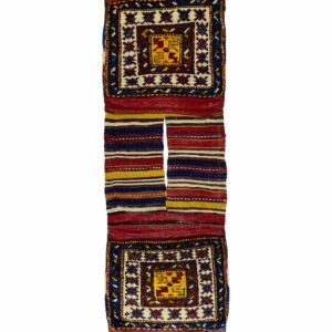 LOT.82 Antik Bergama Renkli Heybe 120+ Yaş 43 x 127 cm