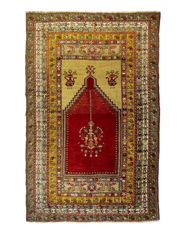 LOT.152 Antik Avanos Halısı Mihraplı 100+ Yaş 135 x 205 cm