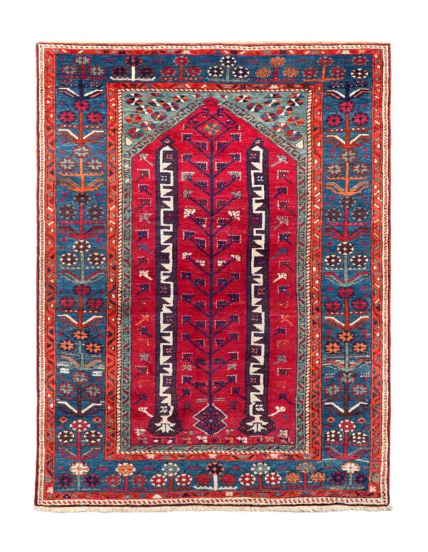 LOT.149 Antik Aydın Halısı 120+ Yaş 116 x 151 cm