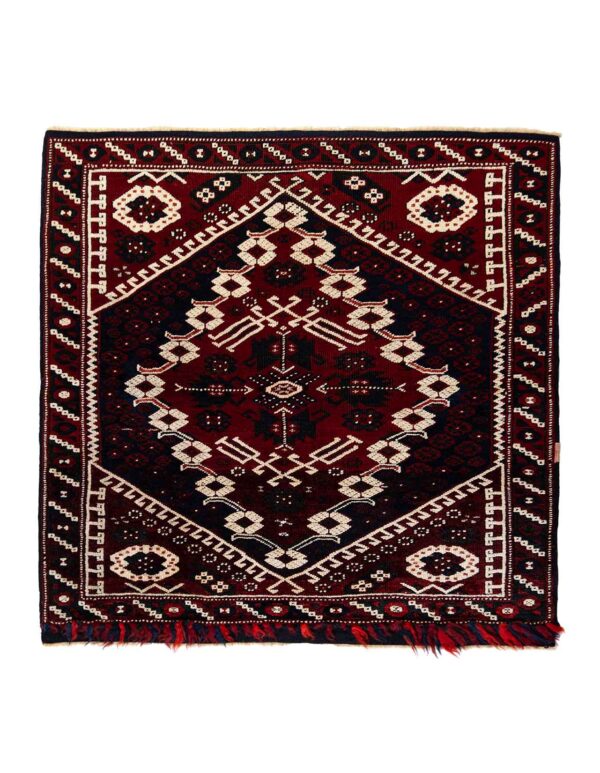 LOT.150 Antik Sakallı Kız Bergama Halısı 120+ Yaş 94 x 100 cm